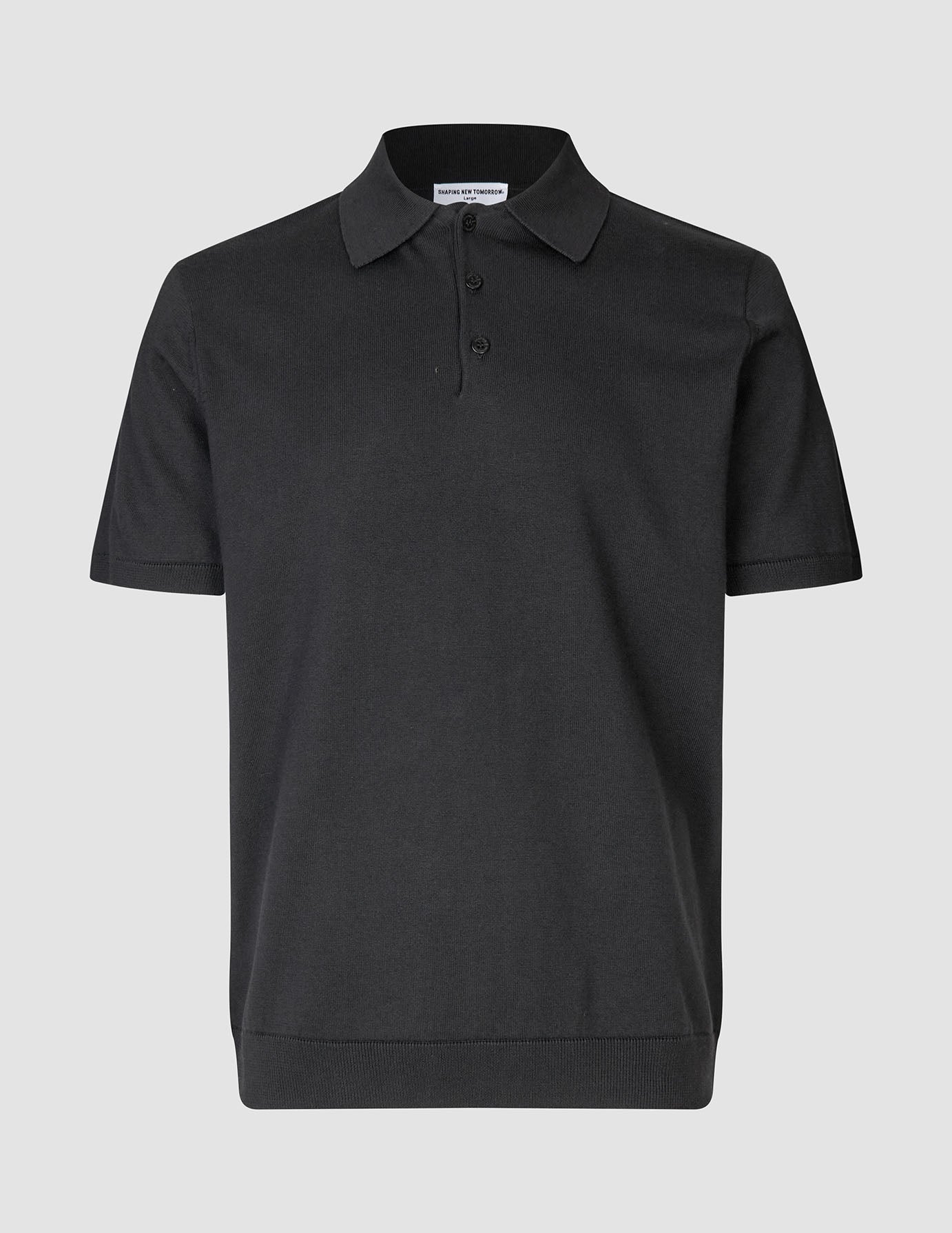 Everyday Knit Short Sleeve Polo Black